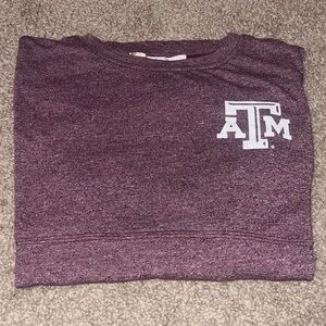 Texas A&M Maroon Crewneck Sweatshirt with Logo and words across back